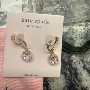 Kate Spade Gold Earrings with Cubic Zirconia